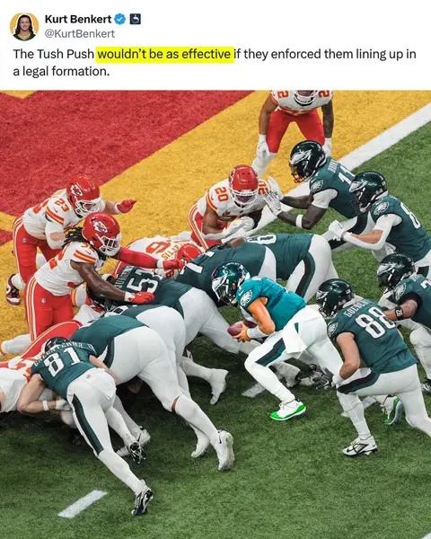The tush push should never be banned, but realistically they need to run it out of a legal formation. Thats all I’m saying… #nfl #nflqb #football #tushpush 