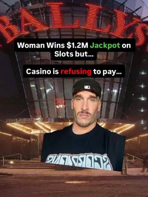 This is quite the situation. Should Bally’s be paying her out for the jackpot?  @Vinny B  #fyp #foryoupage #money #lottery #jackpot #reaction #viral #casino #story 