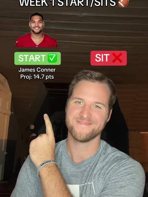WEEK 1 START SITS 🏈 WE BACK! #fyp #nfl #fantasyfootball 