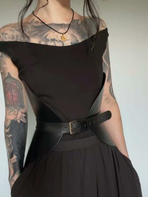 You can never have enough accessories 🖤 Belt from @Wolf & Badger @Haute Cuir gifted  Pants from source unknown, top from @Marcella NYC 