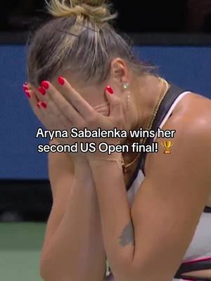 Take it all in, Aryna 👏🏆 #USOpen #Tennis #arynasabalenka 