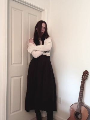 🍂  #softgoth #darkcottagecore #witchfits #autumnoutfits #OOTD  top: Nuit skirt: Dark Maiden  hat: etsy 