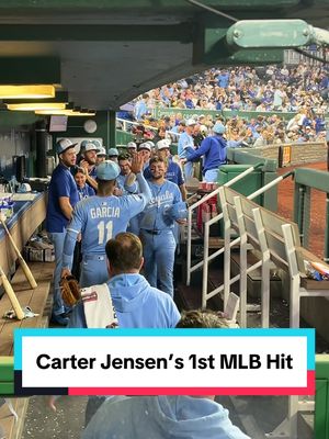The KC kid has his first MLB hit! #royals #MLB #kansascity #dreamcometrue #baseballhighlights 