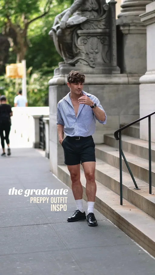 double majored in delusion and bad decisions, no surprise there 🫠 • 👔 Outfit details: @ZARA shirt and shoes + @abercrombie shorts + @UNIQLO USA socks + @SamsungUS watch + @LucasPlus necklaces