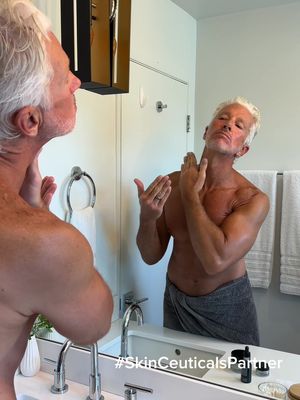  Strong body, strong skin. That’s why I’ve been using the new @SkinCeuticals A.G.E. Interrupter Ultra Serum — lightweight, double-patented, and designed to visibly lift and tighten. #SkinCeuticalsPartner #facelift      