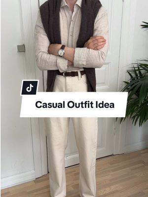 Casual outfit idea - styling cream denim jeans 👌👏 #menswear #mensstyle #mensfashion