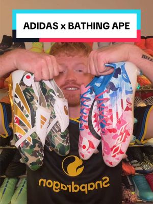 The NEW adidas and Bathing Ape cleats are INSANE‼️ - Which pair do YOU prefer? 👀 Thank you @prodirectsoccer for early access! ❤️ - #adidasfootball #abathingape #footballboots #f50 #predator 