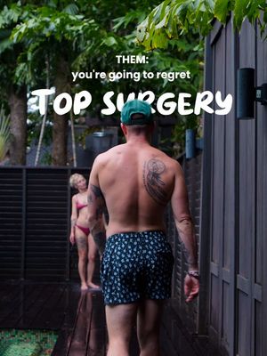 You think I regret this?? Getting to be shirtless and showering outdoors with my wife in Thailand 🏳️‍⚧️  #topsurgery #transgender #transrightsarehumanrights 