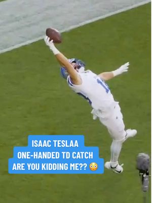 what a way to grab your first td 🔥 #isaacteslaa #detroitlions #nfl 