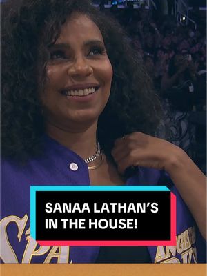 *CUE LOVE & BASKETBALL* 🎬 Sanaa Lathan’s in the building for Wings-Sparks tonight! #WNBA #basketball #sanaalathan 