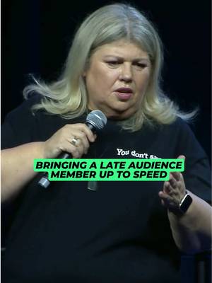 I don’t leave anyone behind #urzilacarlson #crowdwork #crowdworkcomedy 