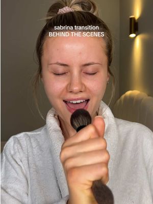 behind the scenes of the sabrina transition 🥲😅 these take me so loooong #makeuptransition 