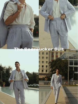 Los detalles sartoriales de este traje Seersucker! The sartorial details of this Seersucker suit! @Albertclothing  #modahombre #mensfashion #suitstyle #traje #seersucker