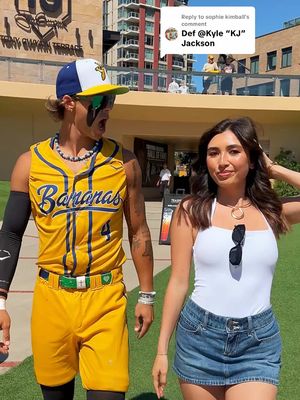 Replying to @sophie kimball here’s the BTS with @Kyle “KJ” Jackson who do u wanna see next? @thesavbananas @Petco Park Events #savannahbananas #kjjackson #runwaywalk #viral #foryoupage 