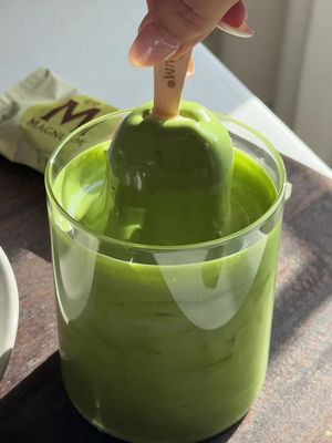 Replying to @Marin Vinuya You asked, so here’s a Matcha Magnum 💚 #CrackIntoPleasure #Matcha 