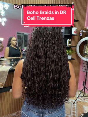 $95 for boho knotless braids. I’m glad I decided to wait to get braids again. Make you make an appointment before you go.  #dominicanrepublic #rd #bohoknotlessbraids #trenzas #trenzasfaciles