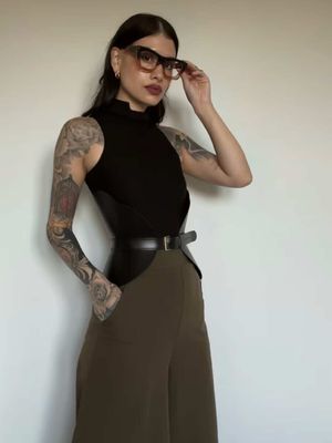 When in doubt, bring the dramatic pants out 