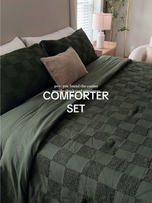 in love with this comforter ☁️ so soft, cozy & beautiful ✨🌿 #comforterset #comforter #bedding #beddingset #bedsure 