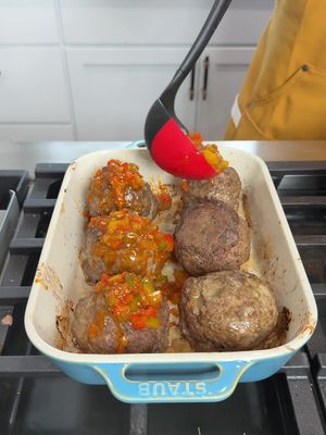 Potato stuffing meatballs #simplerecipe #easycooking #Foodie