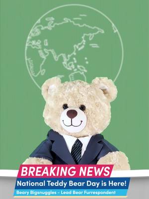 BREAKING NEWS: Teddy Bear Hugs are for Everyone! National Teddy Bear Day is here, and we've got 2 for $25 (£25 in UK) Lil' Cubs in the Workshop and online today only, 9/9! That's one for you, and one for a friend! Links in bio. *While Supplies Last #TheStuffYouLove #nationalteddybearday #buildabear #buildabearworkshop #buildabeartiktok