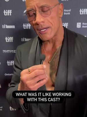 Dwayne Johnson on working with the cast of #TheSmashingMachine. 📍TIFF premiere #DwayneJohnson #EmilyBlunt #BennySafdie #MarkKerr #UFC #A24 