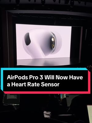 The AirPods Pro 3 will be $249 and be available on Sept. 19, and now feature a heart rate sensor ❤️ #airpodspro2 #apple #appleevent #applefitness #heartratesensor 