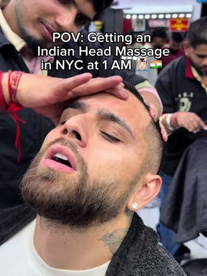 Getting an Indian Head Massage in NYC at 12:30 AM was not something I planned to do, but it happened. @James 🥜 #pov #nyc #indianheadmassage #Vlog #asmr 