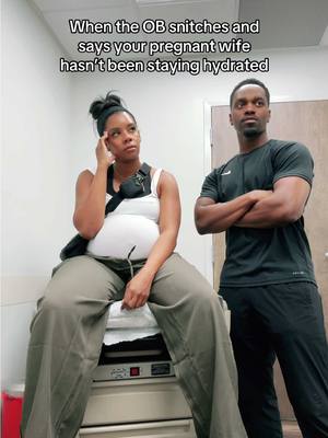 When OB appointments are like parent doctor conferences #coupleshumor #marriedlifehumor #relatablemomcontent #couplescomedy #pregnanttiktok #thirdtrimesterbelike 