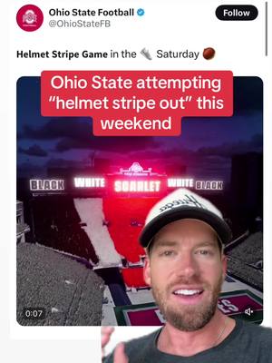 Is there any way Ohio State’s helmet stripe out game works out as planned? #ohiostatefootball  #ohiostatebuckeyes #CollegeFootball #ohiostate 