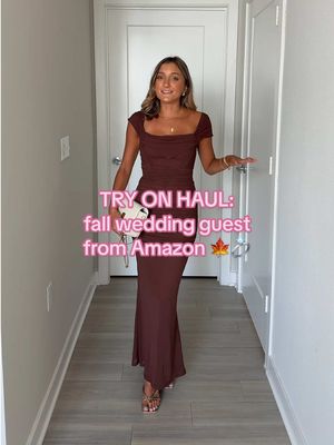 fall wedding guest dresses from @Amazon Prime under $50💍🍁#fallwedding #weddingguest #weddingdress #amazonfind 