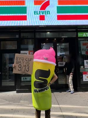 He trained his whole life for this moment. BYOCup Day: September 13th #Slurpee #BYOCupday #BringYourOwnCupDay