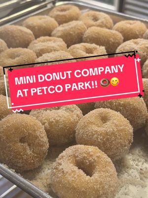 here’s the exact location details… 👀⬇️  THE MINI DONUT COMPANY is located behind Section 107 on field level at Petco Park. They have signature flavors and styles such as Glazed, Cinnamon Sugar, Frosted with Sprinkles, Cookies & Cream, and much more!  You can also purchase beer, hot chocolate, coffee, soda, and bottled water at this location!  #sdpadres #sandiegopadres #petcopark #sandiego #food #eats #donut #donuts #sandiegoeats #sandiegofood 