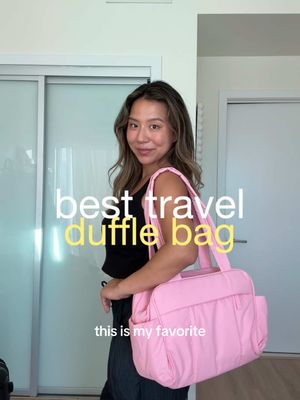 TRUST THIS IS THE BEST personal item travel duffle bag - (why below) @CALPAK Travel mini luka duffel bag ❤️ (not sponsored)  1. It has the straps for your suitcase rolling  2. Thin lightweight material and doesnt hurt your shoulders + easy to clean 3. All the pockets and zippers 4. Fits your laptop 5. Easy to zip and organize and see everything  Such a good travel duffle that isnt bulky and heavy. Perfect for travel - fits under all plane seats.  I like this better than the luka small bag - best size for travel. #calpak #calpaktravel #calpakduffelbag 
