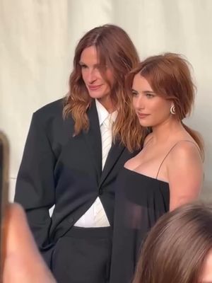 It was a family affair for Julia Roberts and Emma Roberts on Tuesday in New York at the Simon Porte Jacquemus (@jacquemus) x Veuve Clicquot event. #tiktokfashion #juliaroberts #nyfw