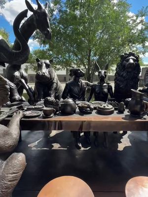 How to get there ⬇️🐰🐨🐅🐙🐘 The 3 sculptures are in Boston’s Charlestown neighborhood and if you’re near the USS Constitution you are at a good starting point.  “The Wild Table of Love” (in the video) can be found on “Lowney Way” at the corner of Fifth Street underneath the Tobin Bridge (if you were to keep going into the neighborhood here you would end up at Bunker Hill Monument. “The Arms of Friendship” (the one with the big octopus) is next to the USS Constitution, you should see it immediately, it’s so big. “The Hippo Was Hungry to Try New Things” can be found down the dock way past The Anchor. Get Lunch at Dovetail afterward or drinks at The Anchor.  Bring your own tea!