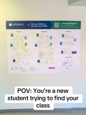The new campus map has you covered 📍 #NipissingU #campus #student #studentlife #campuslife 