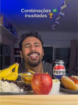 Rankeando as combinações mais inusitadas da culinária brasileira Qual é a sua combinação diferentona? @Eai bora?  PEPSI BLACK entende todas! Seu rango, suas regras, sua sede, TOMA ESSA! #PEPSIBLACK #hotdog #sorvetecombatata #combinacoesculinarias #EaiPubli