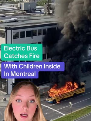 #montreal #montrealnews #electricbus #fire #fyp 