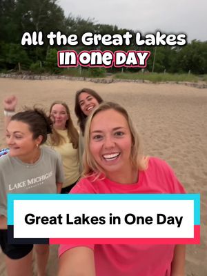 All the Great Lakes in ONE day vlog!! Here’s how we did it ⬇️ [check out the full vlog on U Tube!!] Time it took: we started at 6am and swam in our last lake at 11pm! The route: Lake Huron->Lake Erie->Lake Ontario->Lake Superior->Lake Michigan 1. We started in Sarnia, Ontario (drove here after work Friday night) 2. Swam in Lake Huron at Canatara Beach at 6am 3. 1.5 hour drive to Lake Erie 4. Swam in Lake Erie at Port Stanley at 8am 5. 2.5 hour drive to Lake Ontario 6. Swam in Lake Ontario at Jack Darling Park in Mississauga, ON at 11:40am 7. 8.5 hour drive to Lake Superior, making a pit stop in Greater Sudbury 8. Swam in Lake Superior in Brimley at the Point Iroquois Lighthouse at 9:30pm 9. 1 hr 15 min drive to Lake Michigan 10. Swam in Lake Michigan off US 2 in Moran at 11pm We stayed at a cute lil airbnb in St Ignace after our last plunge! With a stop at Taco Bell to end the night 🤩 The next day we went back to see what our Lake Michigan spot looked like during the day and took a trip up to Tahquamenon Falls because it was some of the gals first time in the UP! 