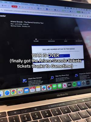 Thank god 😭 @Gametime #gametimeapp #arianagrandefan #arianagrande #warisover #ticketmasterwar 