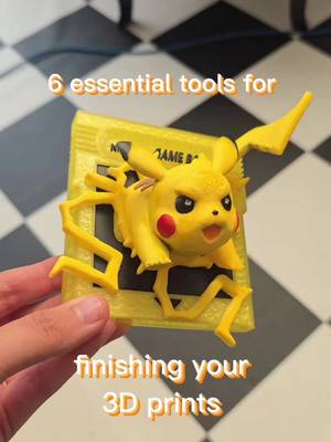 6 essential tools for finishing your 3D prints! a 3D pen has saved my butt far too many times Filmed by @Beth ✨️  #3dprinting #3dpen #bambulabh2s #3dtools #pokemon 