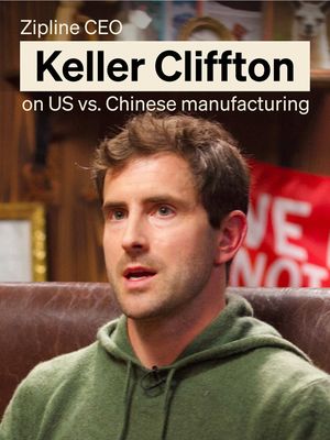 Zipline CEO Keller Cliffton: “In a week, China makes more drones than the US makes in a year.” Subscribe to Cheeky Pint on YouTube, Spotify, Apple Podcasts, and Substack.