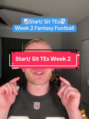 Start/ Sit TEs for Week 2 of fantasy football #fantasyfootball #fantasyfootballadvice #fantasyfootballtips 