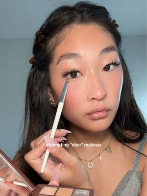 idk if i love this on me but still fun!! #deermakeup #deerprettymakeup #deermakeuptrend #deermakeuptutorial #makeupchallenge 