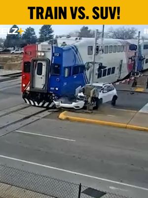 SUV stuck on tracks. Train's not stopping. The driver jumps out— Seconds before total destruction. 🚆 #OPLive #OPNation #REELZ #REELZPlus #LaytonUtah