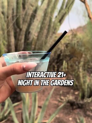21+ NIGHT IN THE GARDENS 🪴 last of this summer series is NEXT WEEK, September 19th! Basically, it’s an adults evening at the @dbgphx where there will be drink stations while you walk the gardens (a drink included with your ticket) arts and crafts 🎨 live music and an entertainment performance to end the night!! 🤩 I had such a fun night here, thank you @gemstone_jules for telling me about this event and bringing me!! 🌵 We also got some great pictures as this is a beautiful spot for photography 🎥 Mark your calendars.. 📆 Sep 19th ⏰ 6:30-9:30pm  🎟️ Admission $30 •#phoenixarizona #botanicalgarden  #arizonaevents #azevents     
