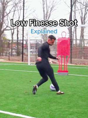 The Art of a Finessed Finish 🥢 Swing too flat, ball drags wide. Axe into the ball at the right angle, add backspin, and curl it to the far post—even while running away from goal. That detail makes it glide into the corner. 👉 Save this for your next finishing session. #soccertraining #finishing #footballskills #fyp