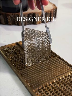Designer Ice Cubes.  #clearice #cocktailice #🧊 