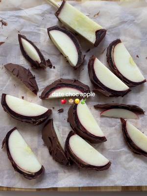Apple season is upon us 🍎 chocolate date covered apple 🍎 