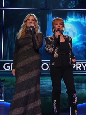 Two female powerhouses, one iconic song! Tune in Monday, September 15th at 8/7c as we relive the magic of Opry 100: A Live Celebration on @nbc, streaming on @peacock! @reba @itstrishayearwood #Opry100